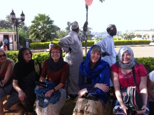 Rayanne, Karen, Adele, Deborah and Lacey at Gaddafi Mosque